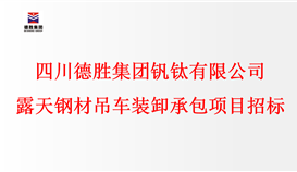 四川德勝集團(tuán)釩鈦有限公司 露天鋼材吊車裝卸承包項(xiàng)目招標(biāo)